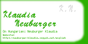 klaudia neuburger business card